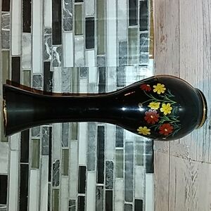 Vintage UOGC Japan black glass vase